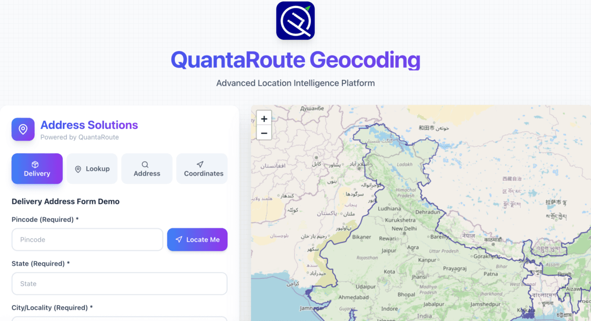 QuantaRoute Geocode Playground